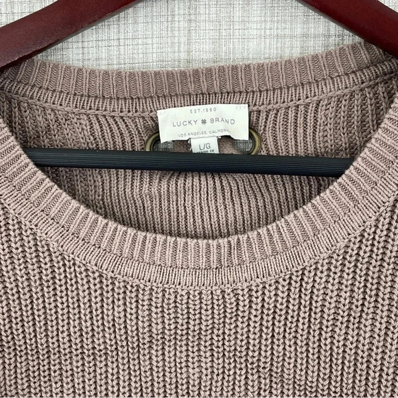 Lucky Brand Women size L crew neck long sleeve pullover sweater 0296 - Picture 4 of 7